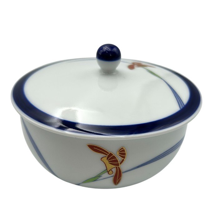 香蘭社 オーキッドレース 蓋付湯呑 セット 湯呑 和食器 花柄 和風 5客 中古 W４