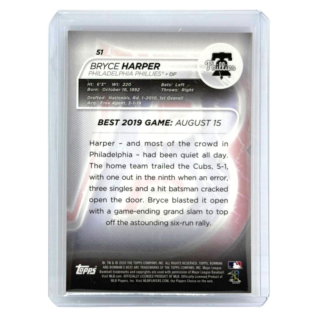 TOPPS MLBカード BOWMAN'S BEST BRYCE HARPER PHILADELPHIA PHILLIES /250 #51 中古 IT1