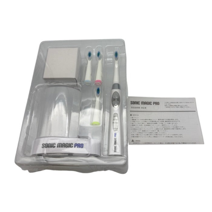 未使用品 SONIC MAGIC PRO ソニック マジック プロ 電動歯ブラシ ヘッド×4 デンタルケア 健康家電 歯ブラシ 家電 中古 W1