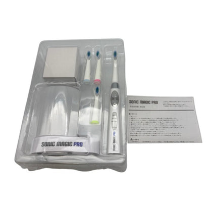 未使用品 SONIC MAGIC PRO ソニック マジック プロ 電動歯ブラシ ヘッド×4 デンタルケア 健康家電 歯ブラシ 家電 中古 W1