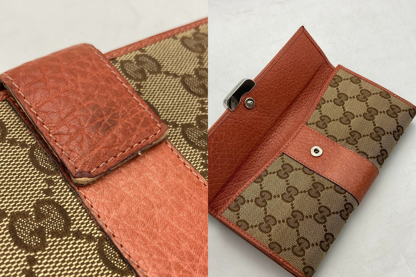 GUCCI グッチ GGキャンバス Wホック 長財布 233013 中古 D4