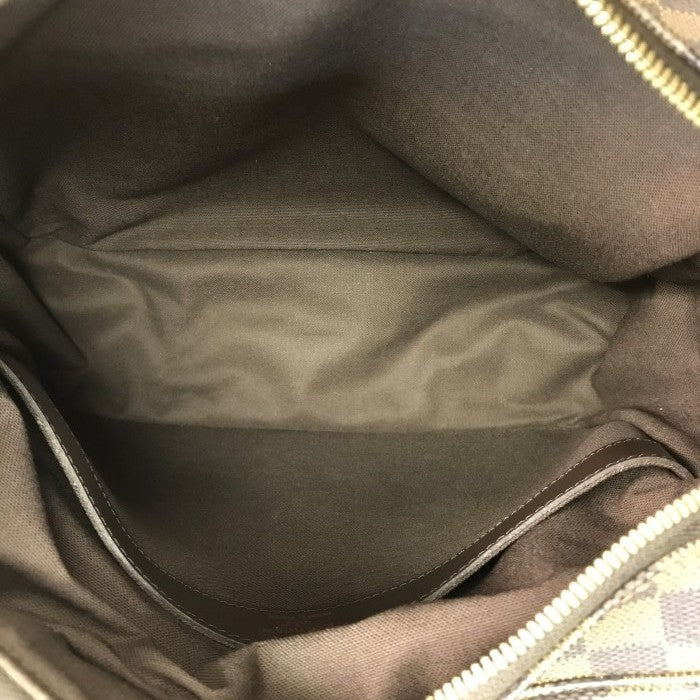 LOUIS VUITTON ルイヴィトン ダミエ エベヌ ナヴィグリオ ショルダーバッグ ユニセックス 斜め掛け 2重フラップ ブラウン N45255 中古 T1