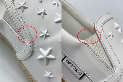 JIMMY CHOO ジミーチュウ エスパドリーユ  スタースタッズ スリッポン 191VLAD ENL サイズ41 中古 D4