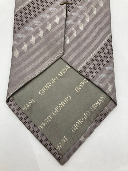 GIORGIO ARMANI ジョルジオアルマーニ レジメンタル ネクタイ シルク100％ 中古 D4