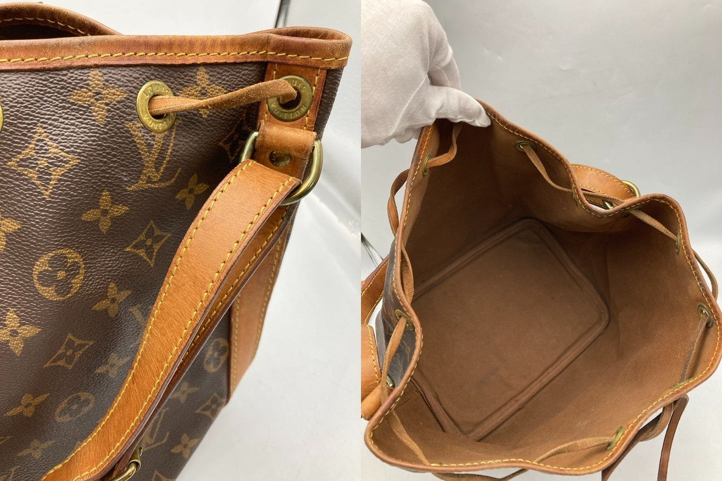 LOUIS VUITTON ルイヴィトン モノグラム プチ・ノエ  巾着 ショルダーバッグ M42226 中古 D4