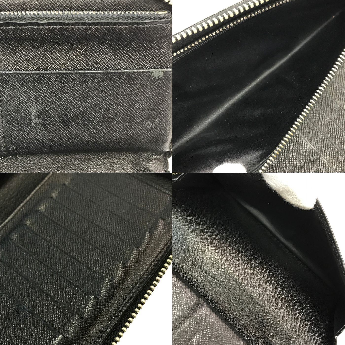 LOUIS VUITTON ルイヴィトン ダミエ グラフィット ジッピーウォレット・ヴェルティカル 長財布 メンズ ラウンドファスナー ジップ グレー N63095 中古 T1
