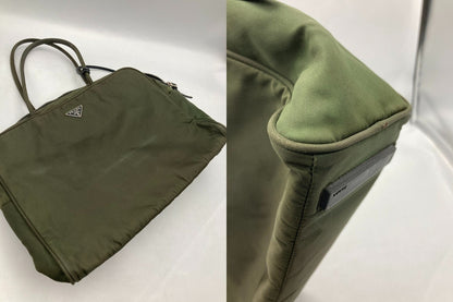 PRADA プラダ テスート トートバッグ カーキ 中古 D4