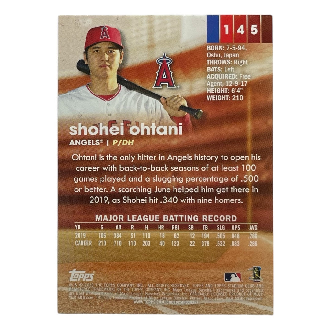 TOPPS MLBカード STADIUM CLUB SHOHEI OHTANI ANGELS #145 中古 IT2