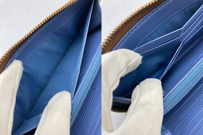 COACH コーチ シグネチャー 花柄ポケット ラウンドファスナー長財布 F73011 中古 4