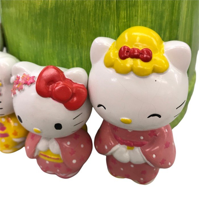ハローキティ 門松 陶器 プランター 植木鉢 中古 Y1