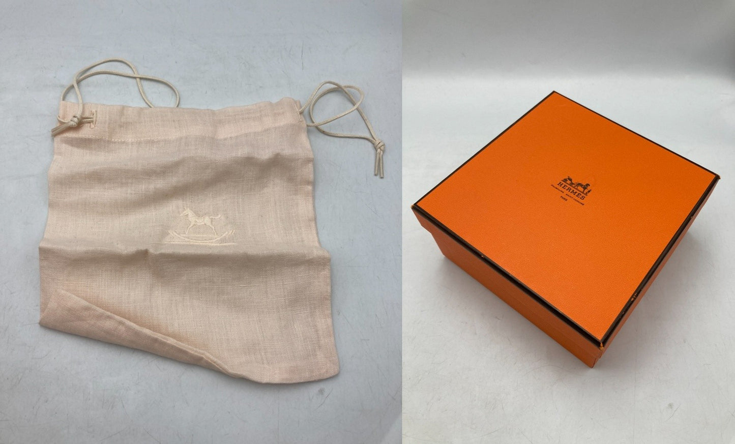 HERMES エルメス リネン ベビー ファーストシューズ 中古 D4