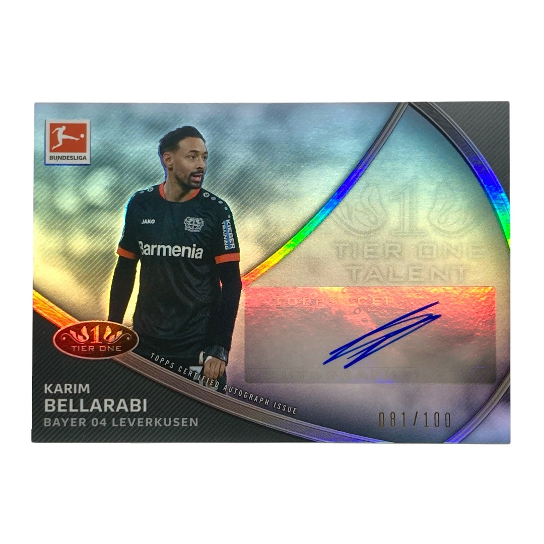TOPPS サッカーカード TIER ONE KARIM BELLARABI LEVERKUSEN 081/100 #TT-KB 中古 IT2