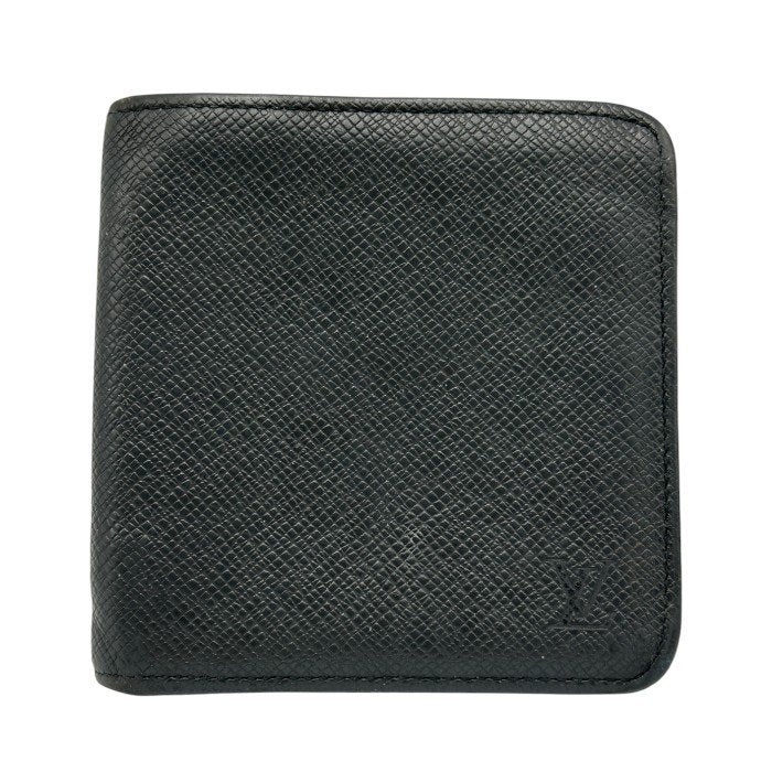 LOUIS VUITTON ルイ・ヴィトン タイガ ポルトビエ モネジップ 二つ折り 財布 M30672 レザー コンパクト ファスナー ブランド 中古 W４