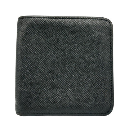 LOUIS VUITTON ルイ・ヴィトン タイガ ポルトビエ モネジップ 二つ折り 財布 M30672 レザー コンパクト ファスナー ブランド 中古 W４