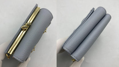 SAMANTHA VEGA サマンサベガ ハートベルト 折財布 ライトブルー 中古 D4