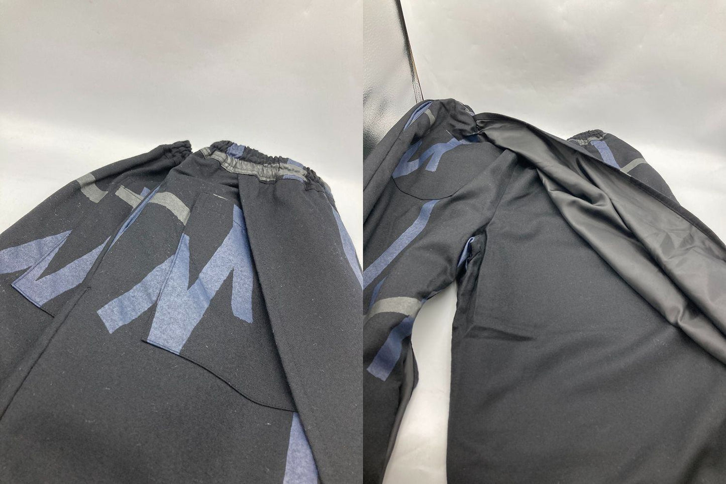 SOU・SOU ソウソウ カシミヤ混 筒下 鳶 ブラック パンツ サイズS 中古 D4