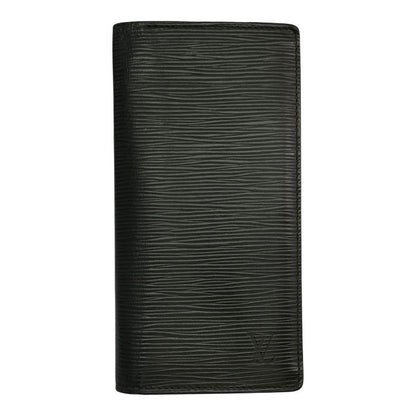 LOUIS VUITTON ルイヴィトン エピ ポルトフォイユプラザ 長財布 メンズ 2つ折り シンプル デイリー ブラック M60622 中古 T1