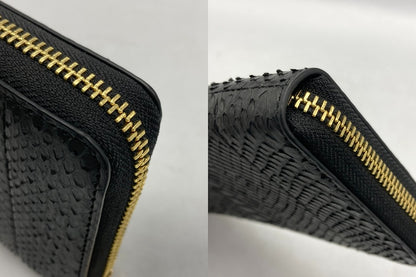 RODANIA ロダニア ダイヤモンドパイソン ラウンドファスナー 長財布 RDOP276BK 中古 D4