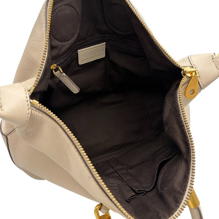 MARC BY MARC JACOBS マーク バイ マーク ジェイコブス レザー ショルダーバッグ ベージュ ハンドバッグ 2WAY 斜め掛け 肩掛け 鞄 ブランド 中古 W４