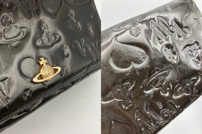 Vivienne Westwood ヴィヴィアンウエストウッド エナメル 2つ折り 長財布 中古 D4