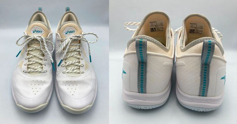 asics アシックス GLIDE NOVA FF バスケットシューズ WHITE / LAGOON 27.5cm 中古 D4