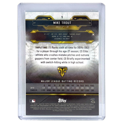 TOPPS MLBカード TRIPLE THREADS MIKE TROUT ANGELS /275 #1 中古 IT1