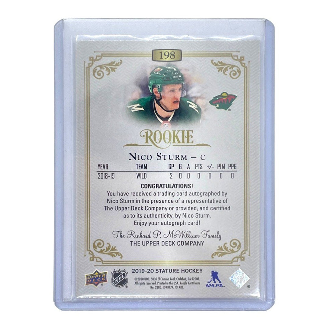 UPPER DECK NHLカード STATURE NICO STURM WILD /199 #198 中古 IT1