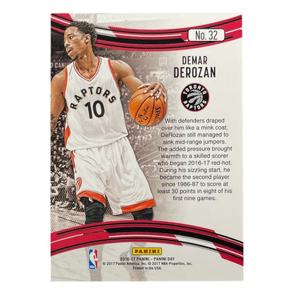 PANINI NBAカード PANINI DAY DEMAR DEROZAN TORONTO RAPTORS /50 #32 中古 IT2
