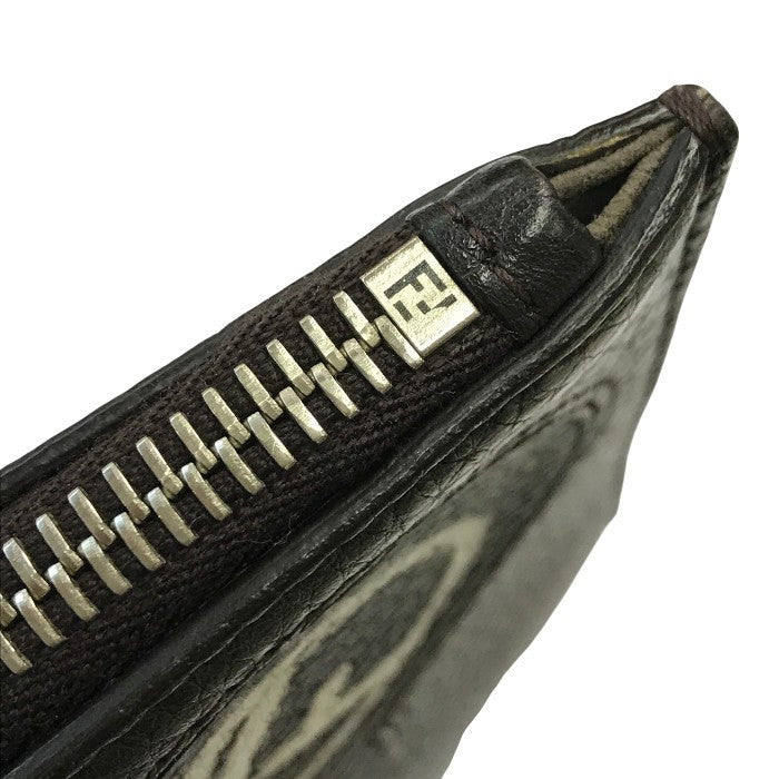 FENDI フェンディ クラッチバッグ レディース レザー 鍵 キー セカンドバッグ ブラック 7N0078 中古 1