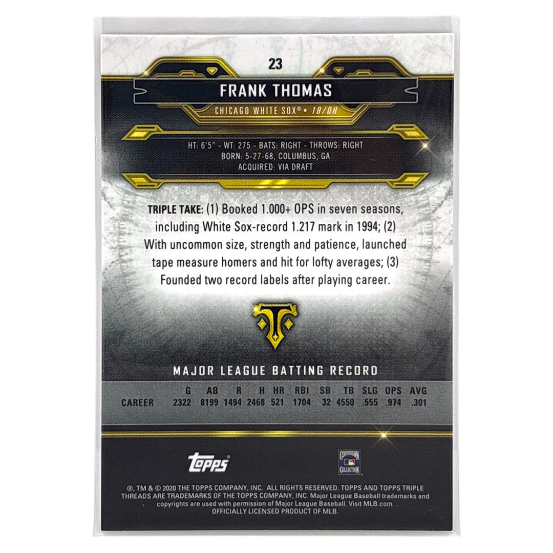 TOPPS MLBカード TRIPLE THREADS FRANK THOMAS CHICAGO WHITE SOX /99 #23 中古 IT1