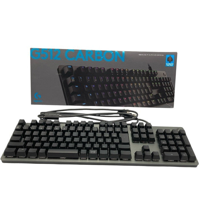 Logicool ロジクール G512 CARBON 有線 RGBメカニカルゲーミングキーボード(タクタイル) 中古 D4