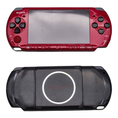 バッテリーなし SONY SCE PSP プレイステーションポータブル ブラック/レッド PSP-3000 本体 中古 a1