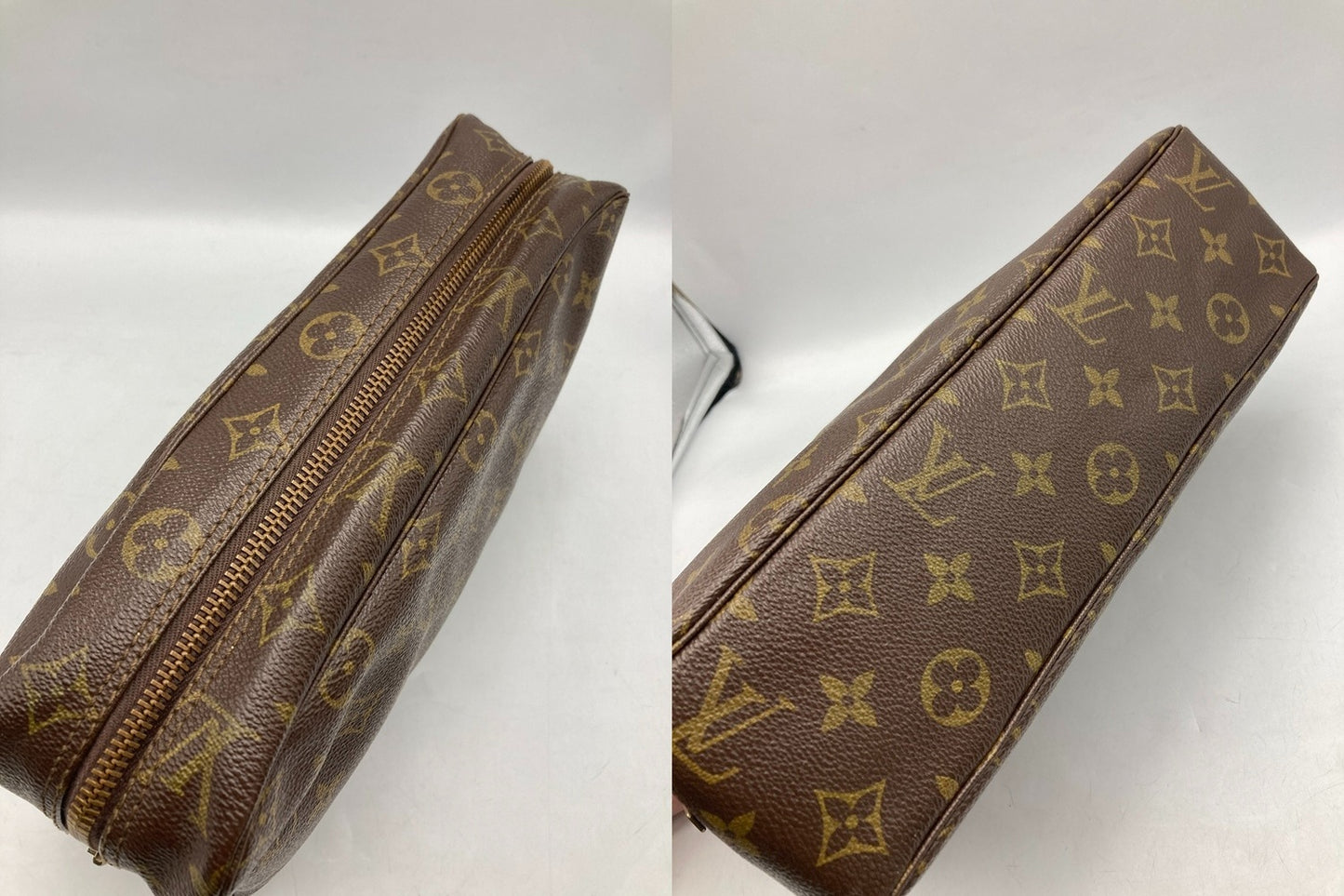 LOUIS VUITTON ルイヴィトン モノグラム トゥルーストワレット28 化粧ポーチ M47522 中古 D4