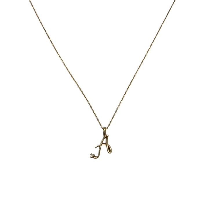 組曲 K10 白石 イニシャルA ネックレス 中古 D4