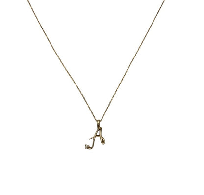 組曲 K10 白石 イニシャルA ネックレス 中古 D4
