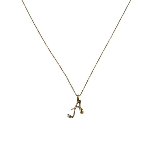 組曲 K10 白石 イニシャルA ネックレス 中古 D4