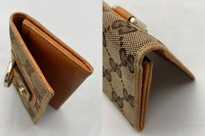 GUCCI グッチ GGキャンバス 名刺入れ カードケース 141417 中古 D4