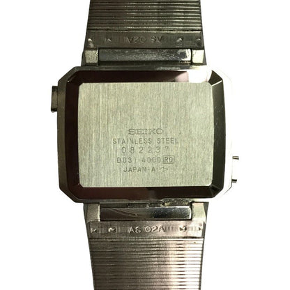 SEIKO セイコー ドットマトリックス 腕時計 メンズ デジタル クオーツ 画面スクロール ヴィンテージ D031-4000 中古 T1