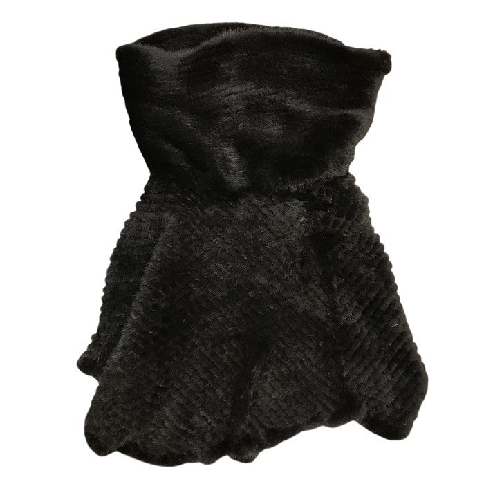 ARBORENTE ミンクファー ポンチョ レディース 冬 リアルファー アシンメトリー ダークブラウン M-Lサイズ 中古 T1