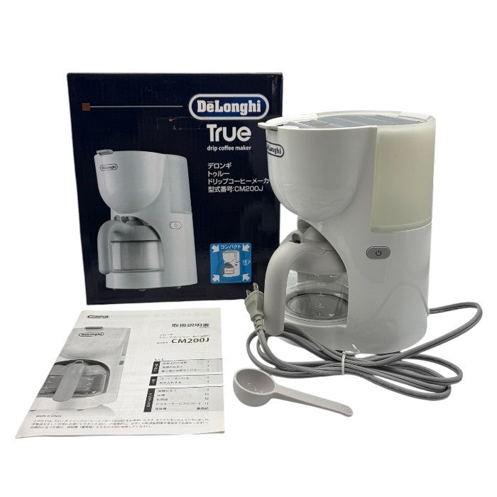 DeLonghi デロンギ トゥルー ドリップコーヒーメーカー CM200J 家電 コンパクト ペーパーレスフィルター コーヒー 中古 W４