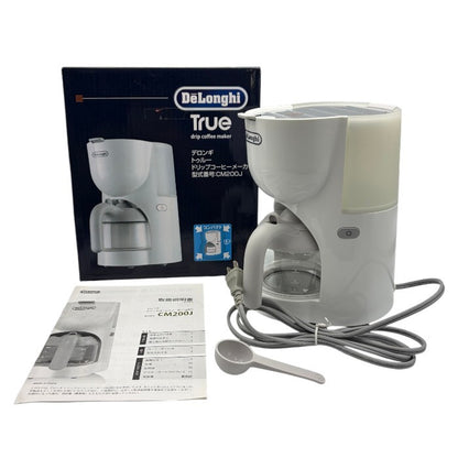 DeLonghi デロンギ トゥルー ドリップコーヒーメーカー CM200J 家電 コンパクト ペーパーレスフィルター コーヒー 中古 W４