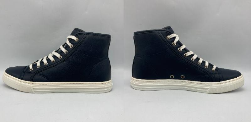 GUCCI グッチ ハイカット レザースニーカー ロゴプレート 423300 サイズ6 中古 D4