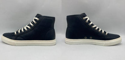 GUCCI グッチ ハイカット レザースニーカー ロゴプレート 423300 サイズ6 中古 D4
