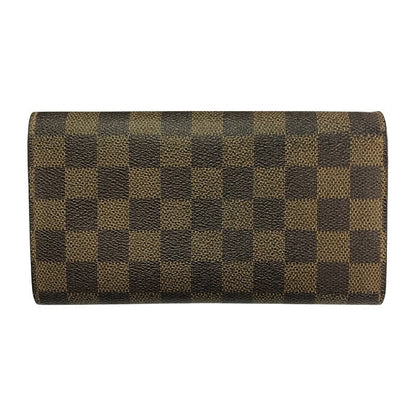 LOUIS VUITTON ルイヴィトン ダミエ エベヌ ポルトフォイユサラ 長財布 2つ折り 旧型 ブラウン N61734 中古 T1