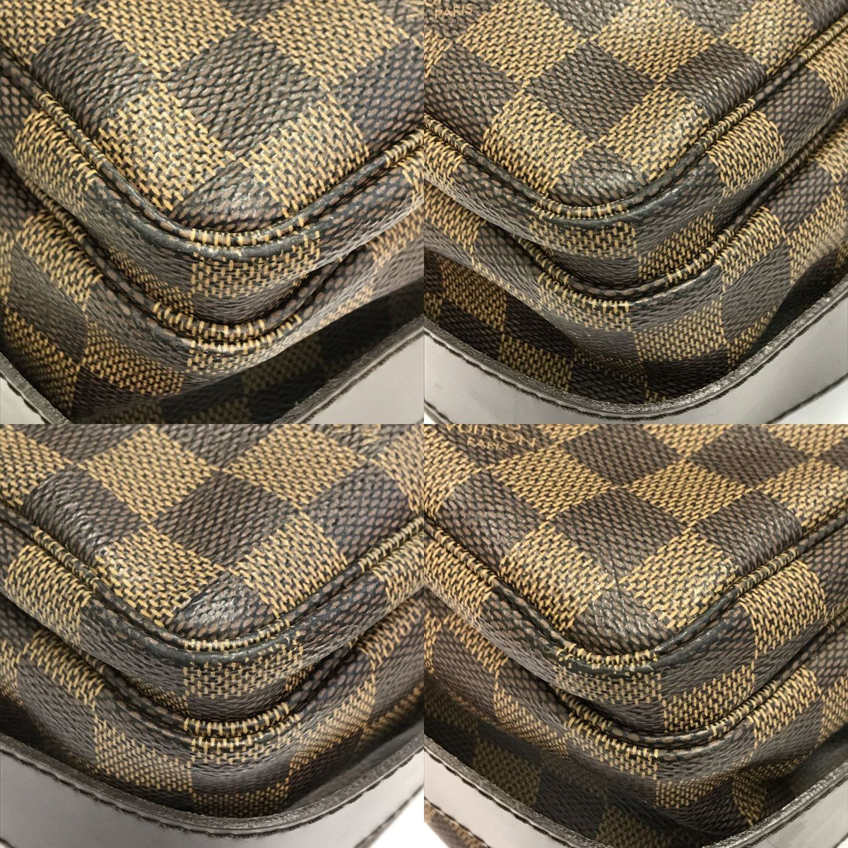 LOUIS VUITTON ルイヴィトン ダミエ エベヌ ナヴィグリオ ショルダーバッグ ユニセックス 斜め掛け 2重フラップ ブラウン N45255 中古 T1