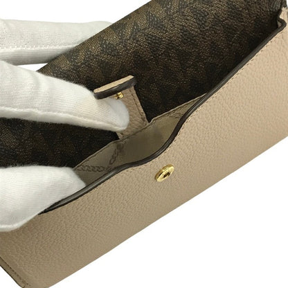 MICHAEL KORS マイケルコース モットフォーン クロスボディ 長財布 レディース ショルダーバッグ ロングウォレット ブラウン/ソフトピンク 32T9GF5C0L 中古 T1