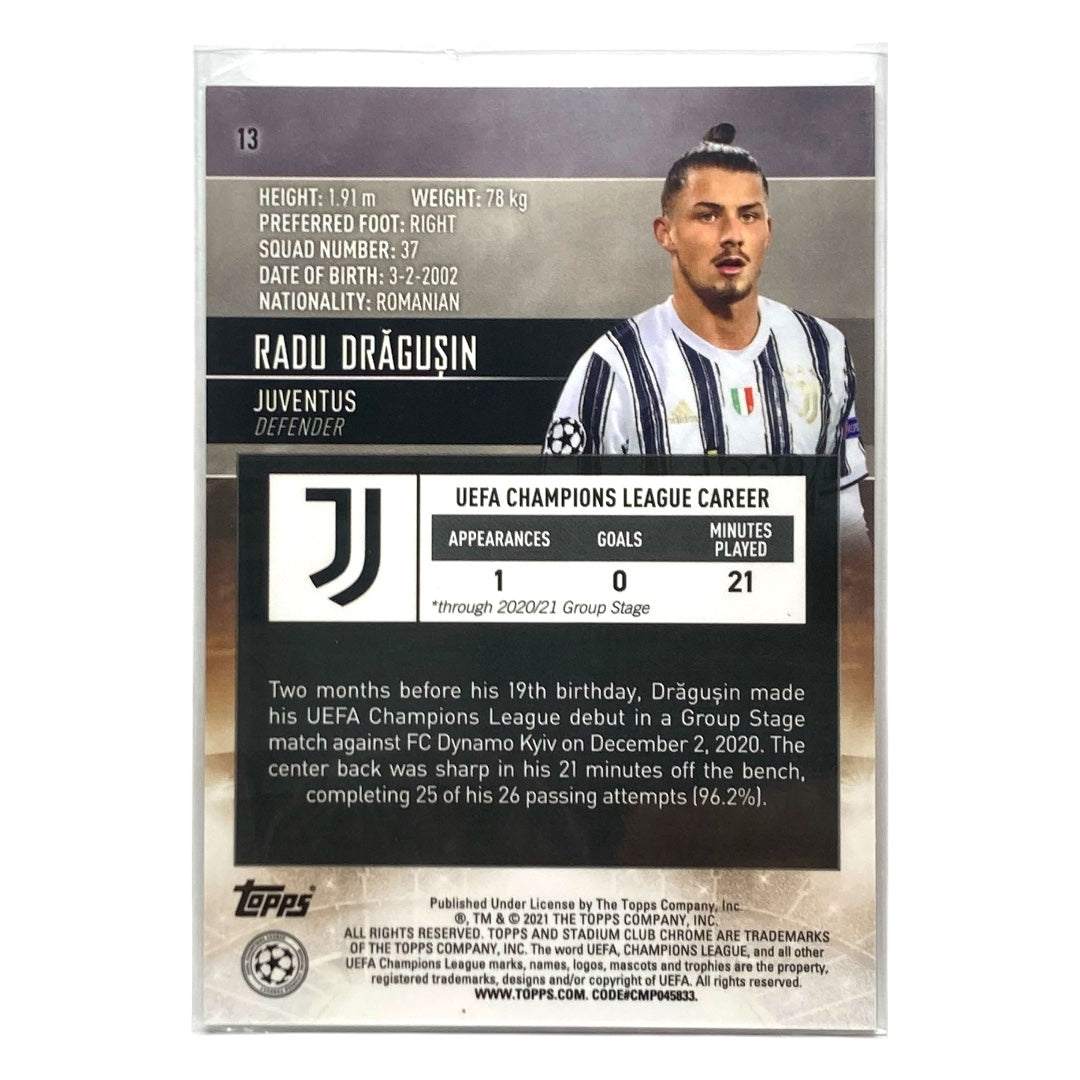 TOPPS サッカーカード STADIUM CLUB CHROME RADU DRAGUSIN JUVENTUS #13 中古 IT2