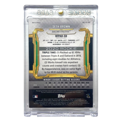 TOPPS MLBカード TRIPLE THREADS SETH BROWN ATHLETICS ONE OF ONE #RFPAR-SB 中古 IT2