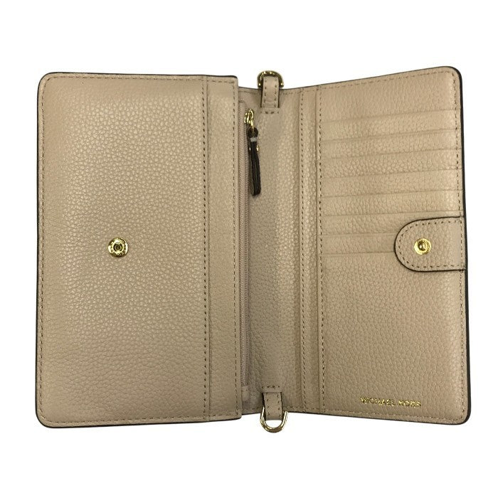 MICHAEL KORS マイケルコース モットフォーン クロスボディ 長財布 レディース ショルダーバッグ ロングウォレット ブラウン/ソフトピンク 32T9GF5C0L 中古 T1