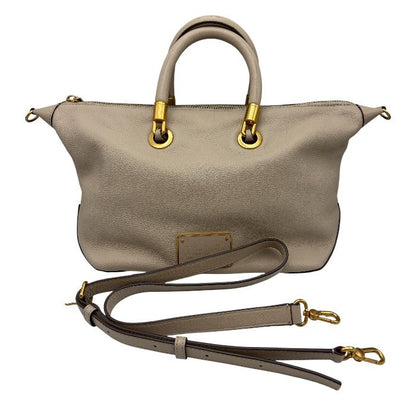 MARC BY MARC JACOBS マーク バイ マーク ジェイコブス レザー ショルダーバッグ ベージュ ハンドバッグ 2WAY 斜め掛け 肩掛け 鞄 ブランド 中古 W４
